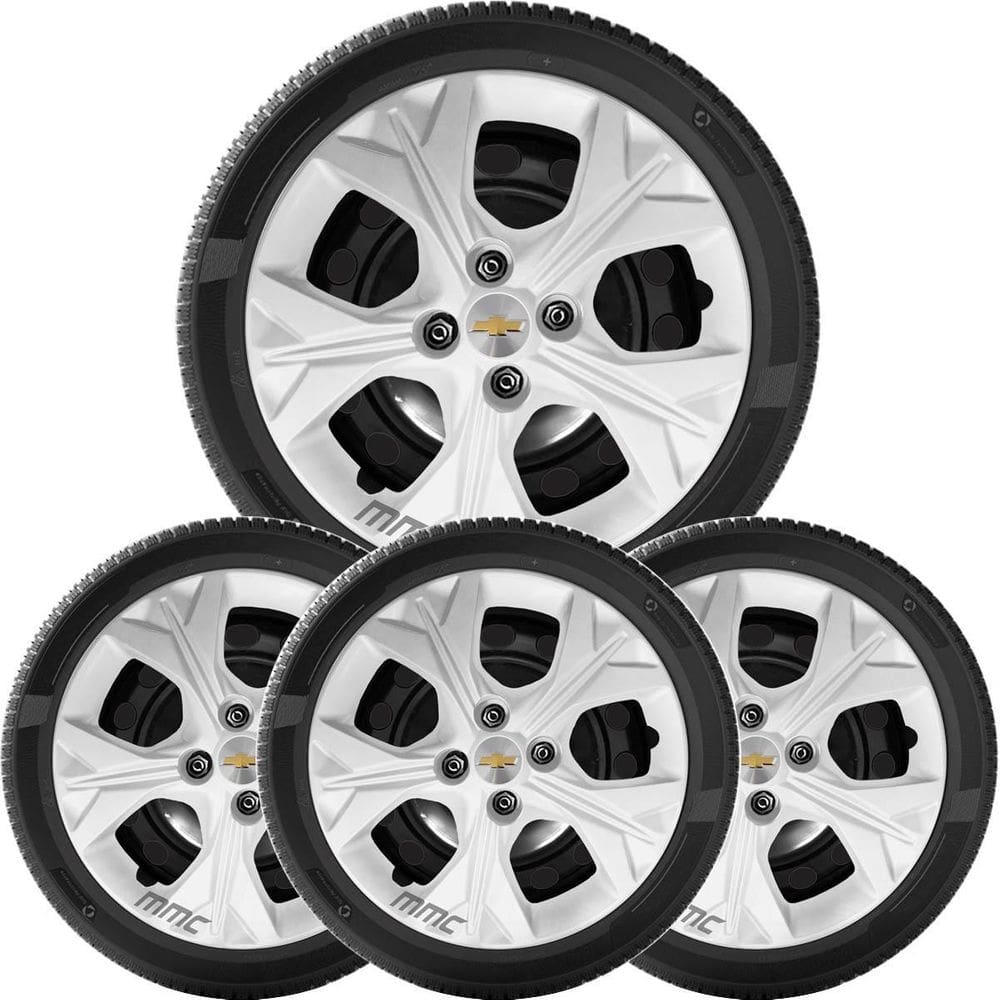 4X Calota Onix 2020 21 22 23 24 2025 Aro 14 Prata 378Cb