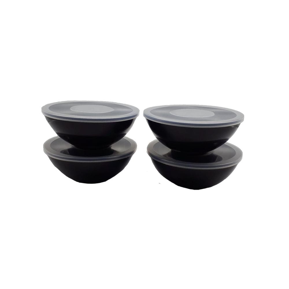 10 potes redondo com tampa marmita sobremesa 600 ml preto