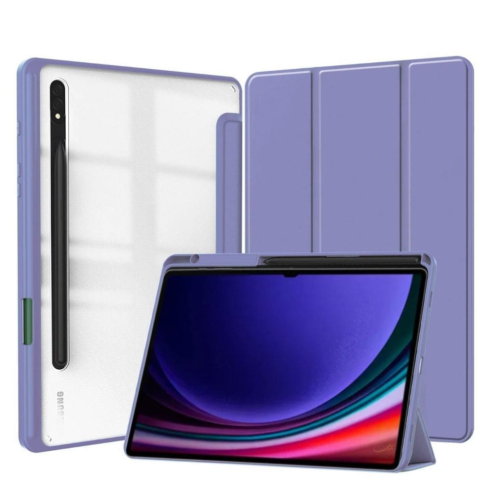 Capa slot caneta acrílico para galaxy tab s9+ 12.4 polegadas