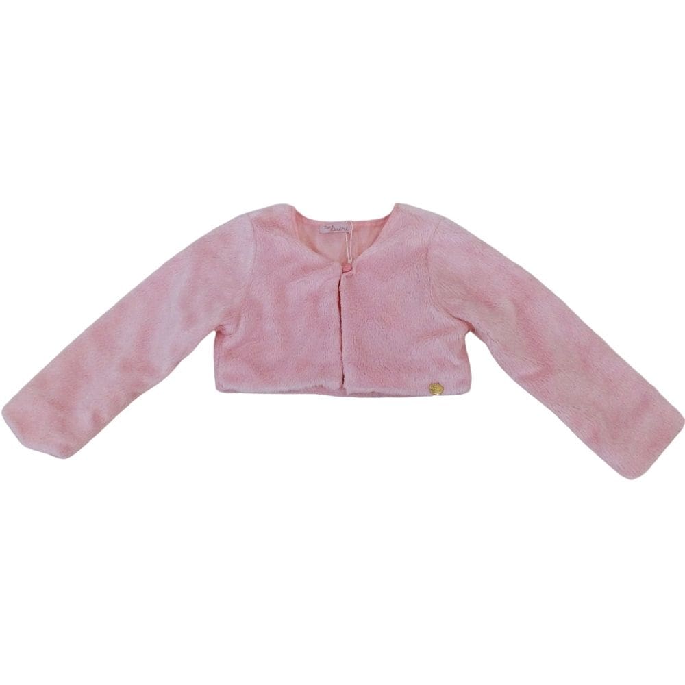 Bolero pele infantil menina Mon Sucrê rosa