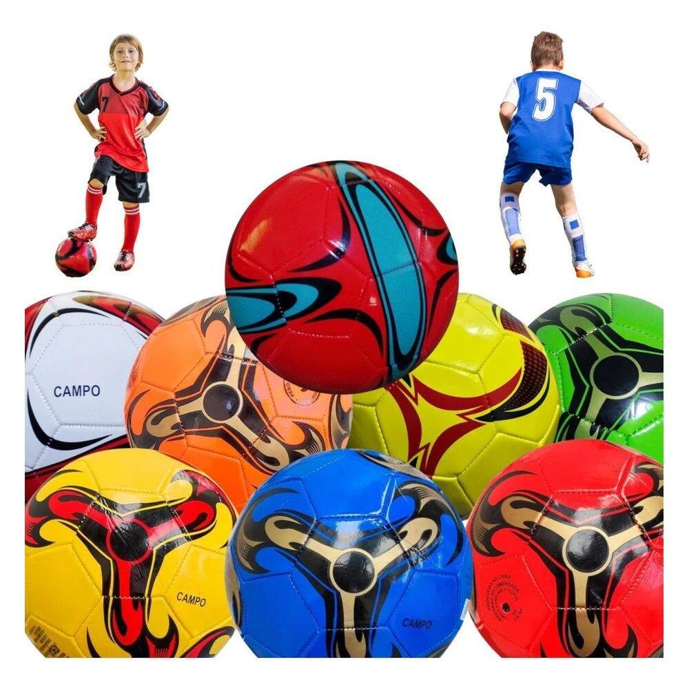 Kit 10 bolas de futebol tamanho 5 oficial sintético variadas