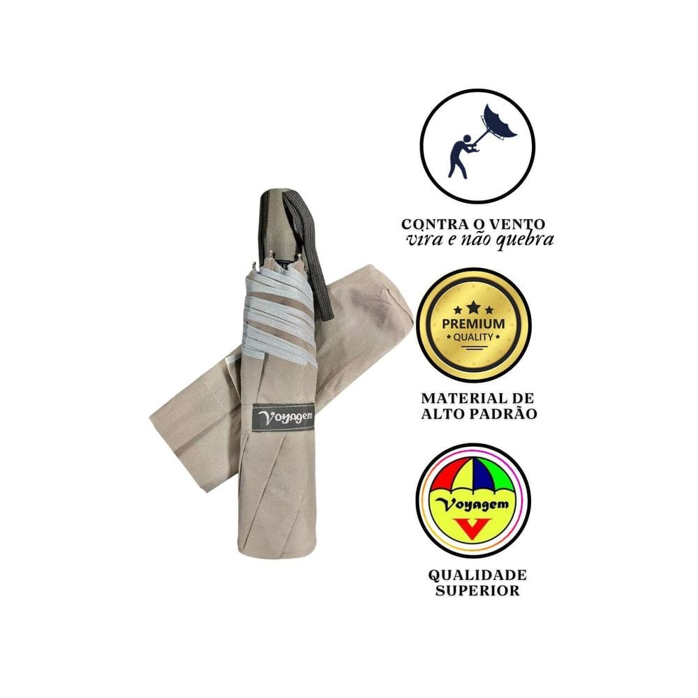 Guarda chuva voyagem abre fecha automático cinza 831l cinza