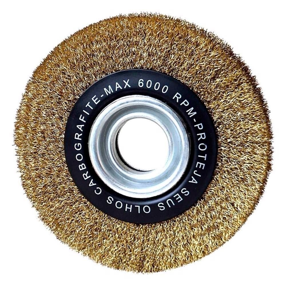 Escova de Aço Circular Ondulada 6" x 3/4" - Carbografite 012257612