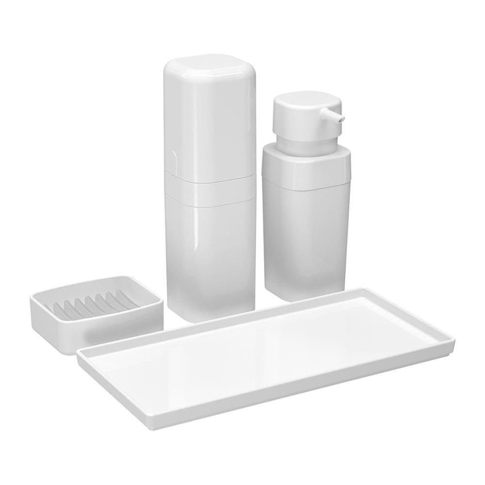 Conjunto para Banheiro Coza Splash 4 Peças Branco