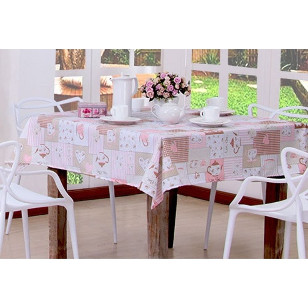 Toalha De Mesa Cupacke Rosa Retangular
