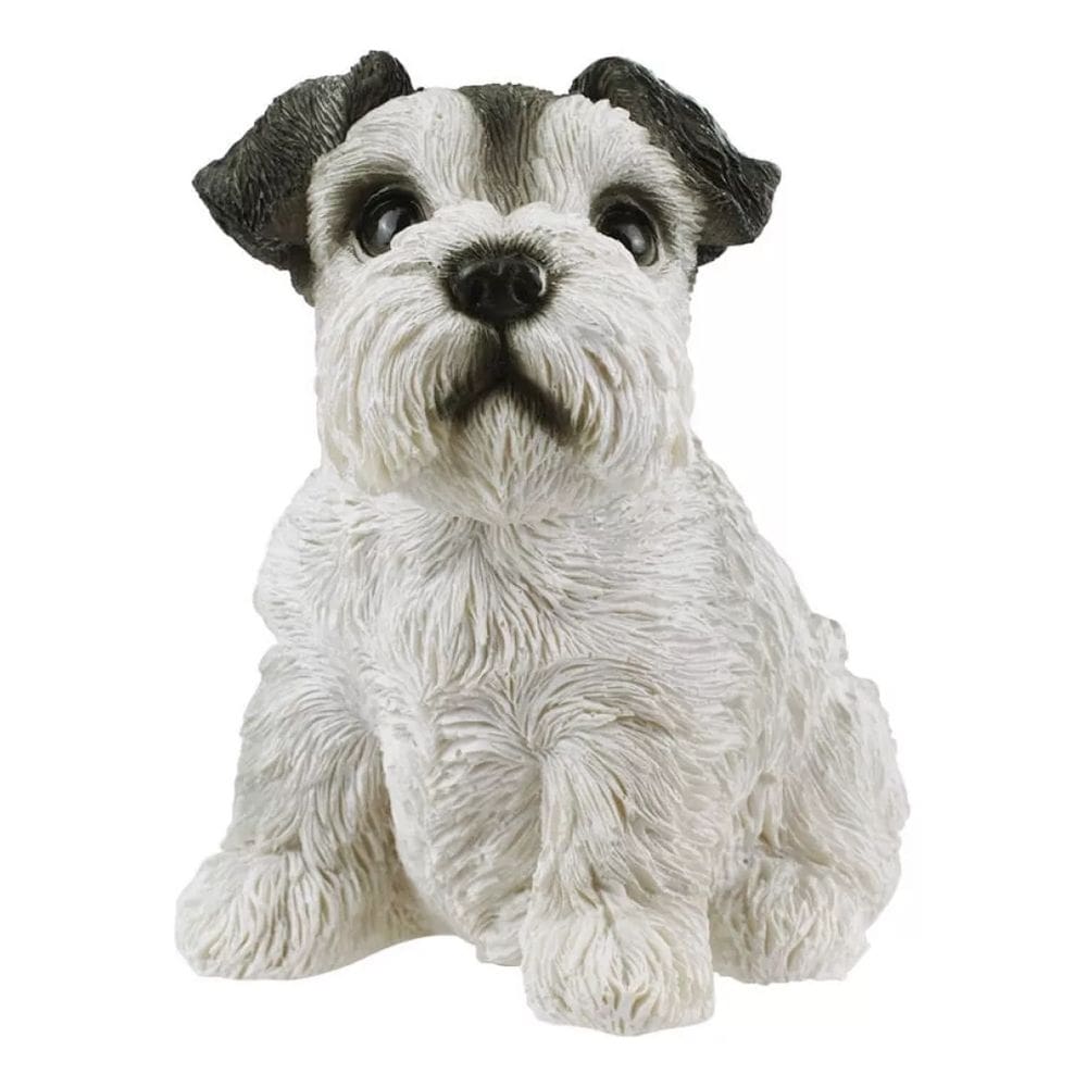 Cachorro Schnauzer Sentado 11.5cm - Animais Resina