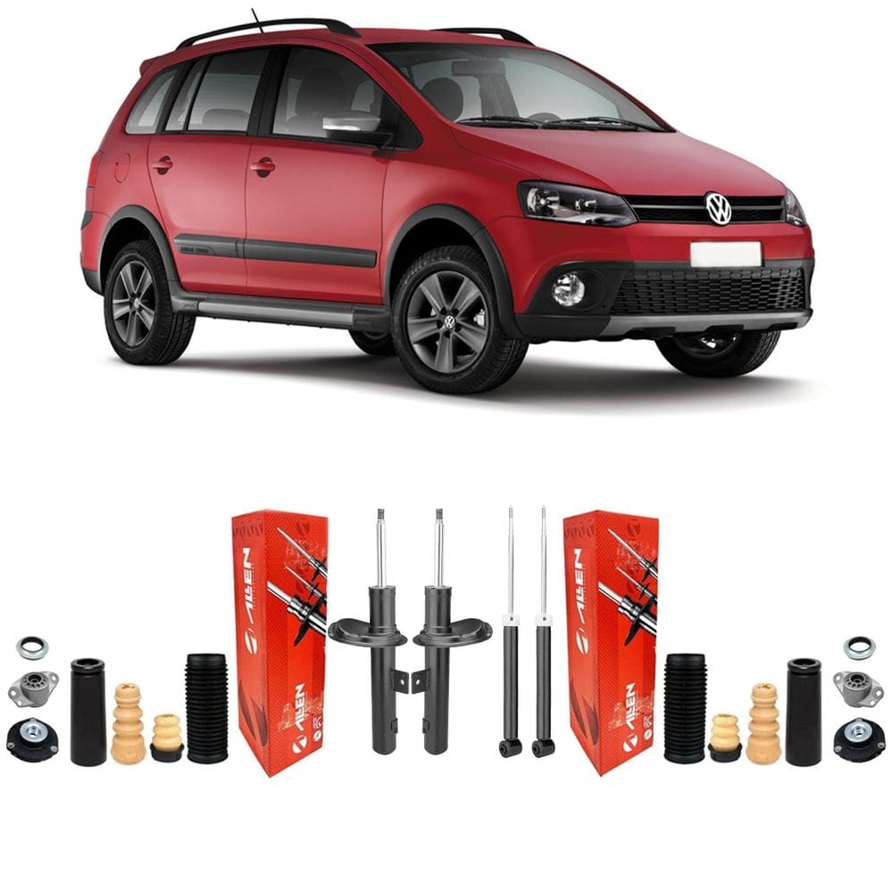 4 amortecedores + kit coxim vw space cross fox 2012 a 2015