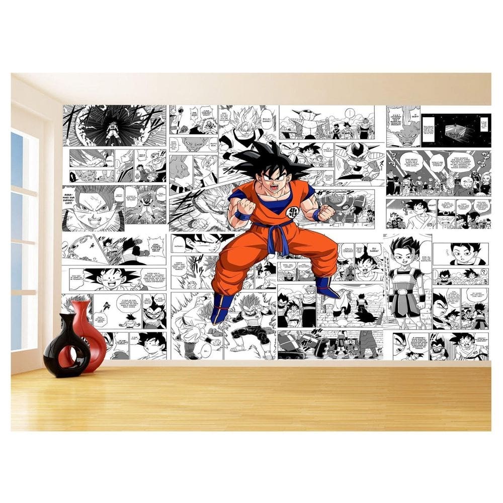 Papel De Parede Dragon Ball Goku Página Manga 3,5M Dbz626