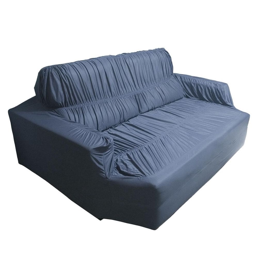 Capa sofá retrátil 2 lugares elasticada 100% poliéster
