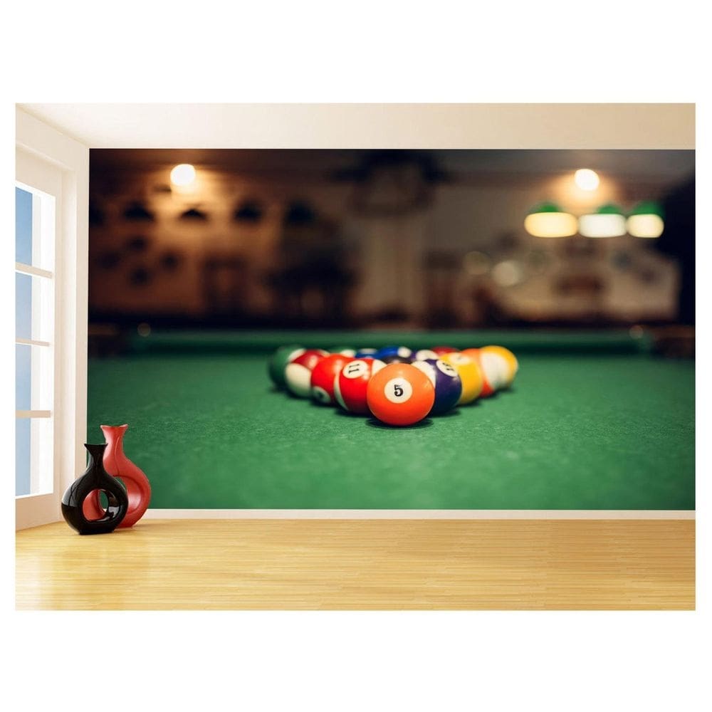 Papel De Parede 3D Salão De Jogos Bilhar Sinuca 3,5M Jcs30
