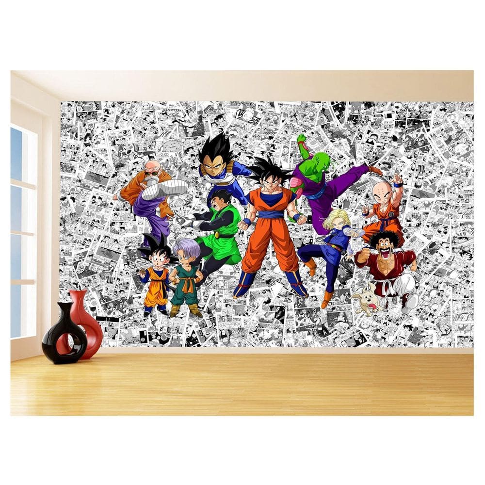 Papel De Parede Dragon Ball Goku Vegeta Anime 3,5M Dbz109