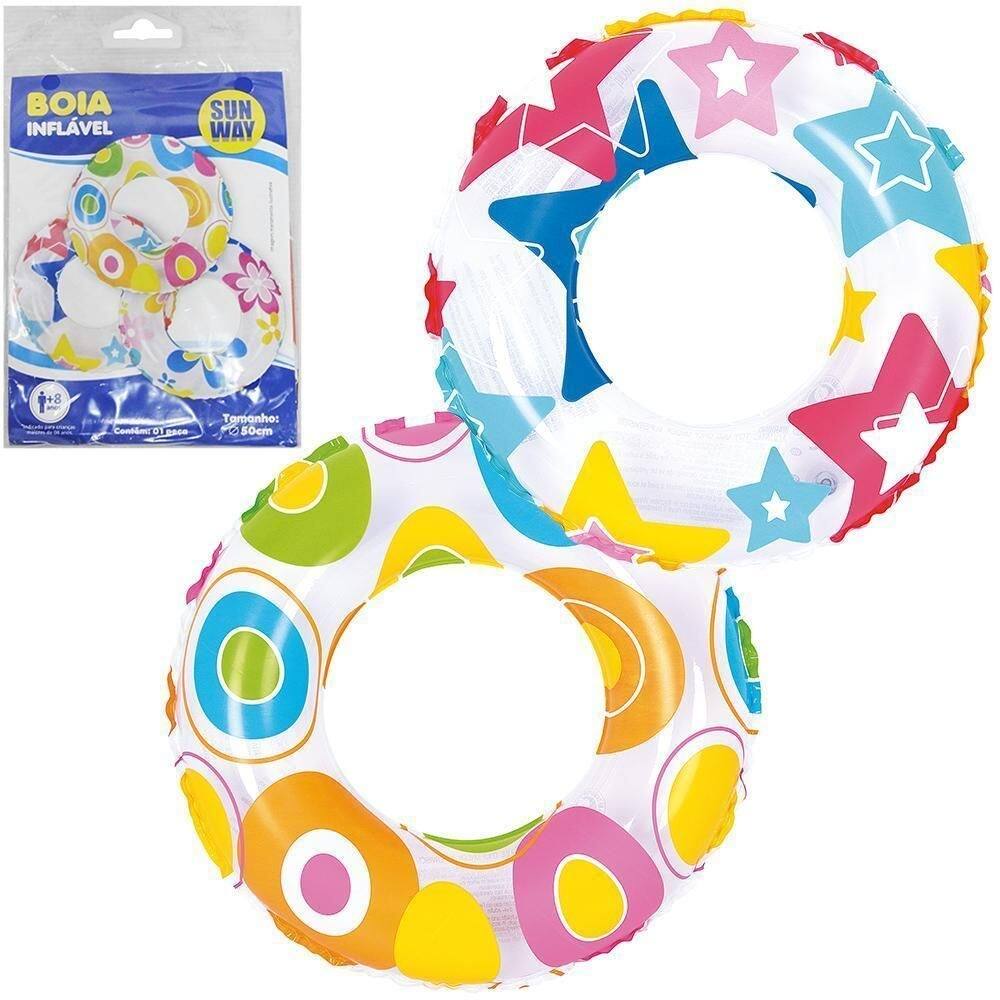 Boia inflavel estampas coloridas 50cm de na solapa