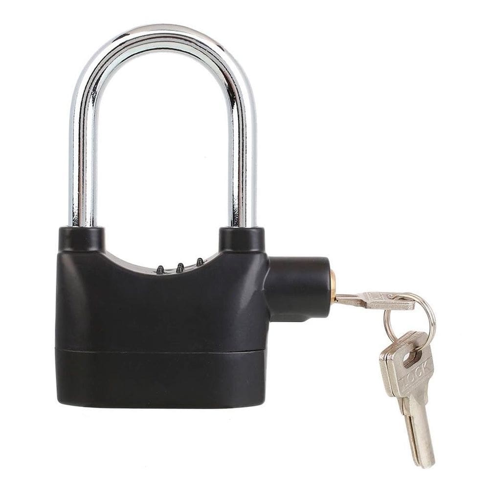 Cadeado com alarme sonoro moto/bike/mala/portão anti roubo