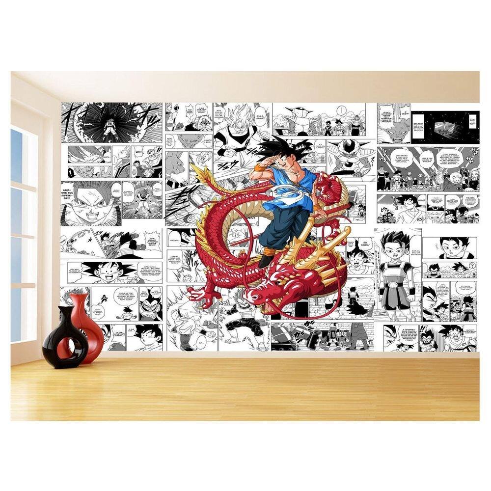 Papel De Parede Dragon Ball Goku Página Manga 3,5M Dbz642