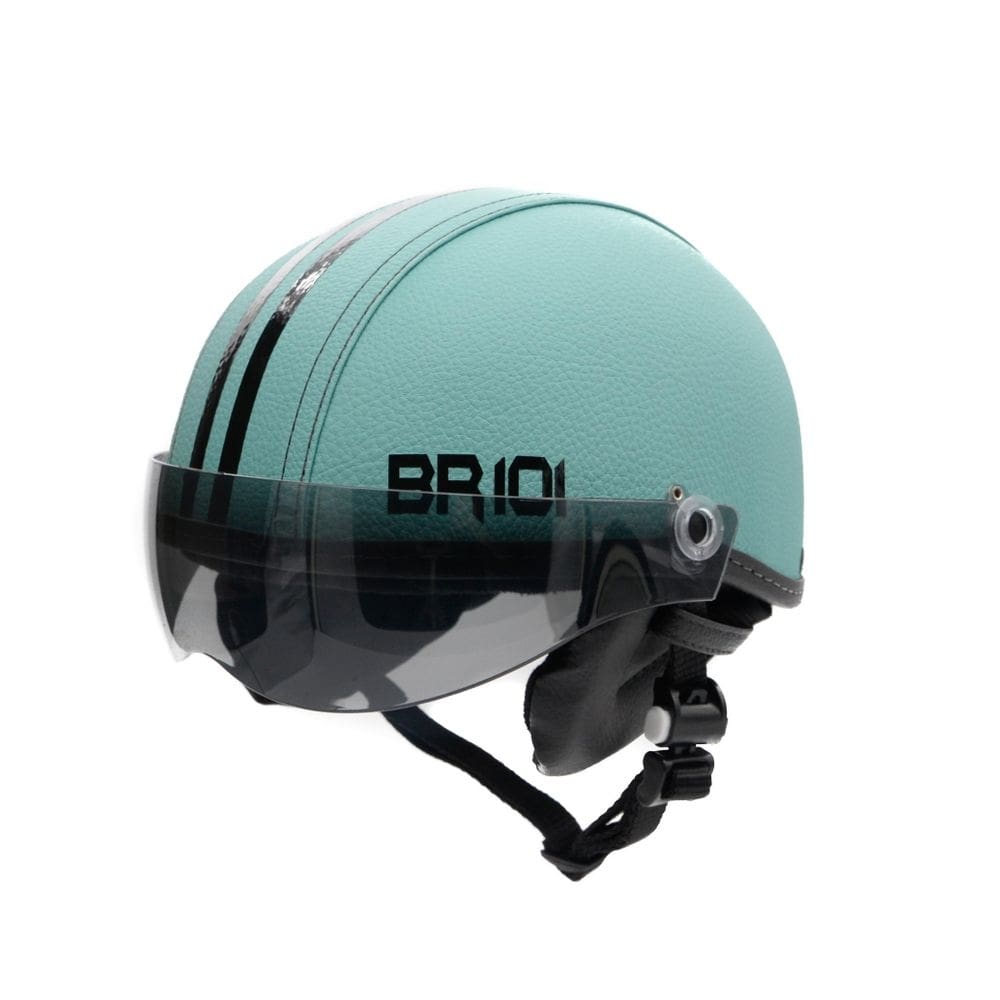Capacete coquinho scooter elétrica bike turquesa viseira