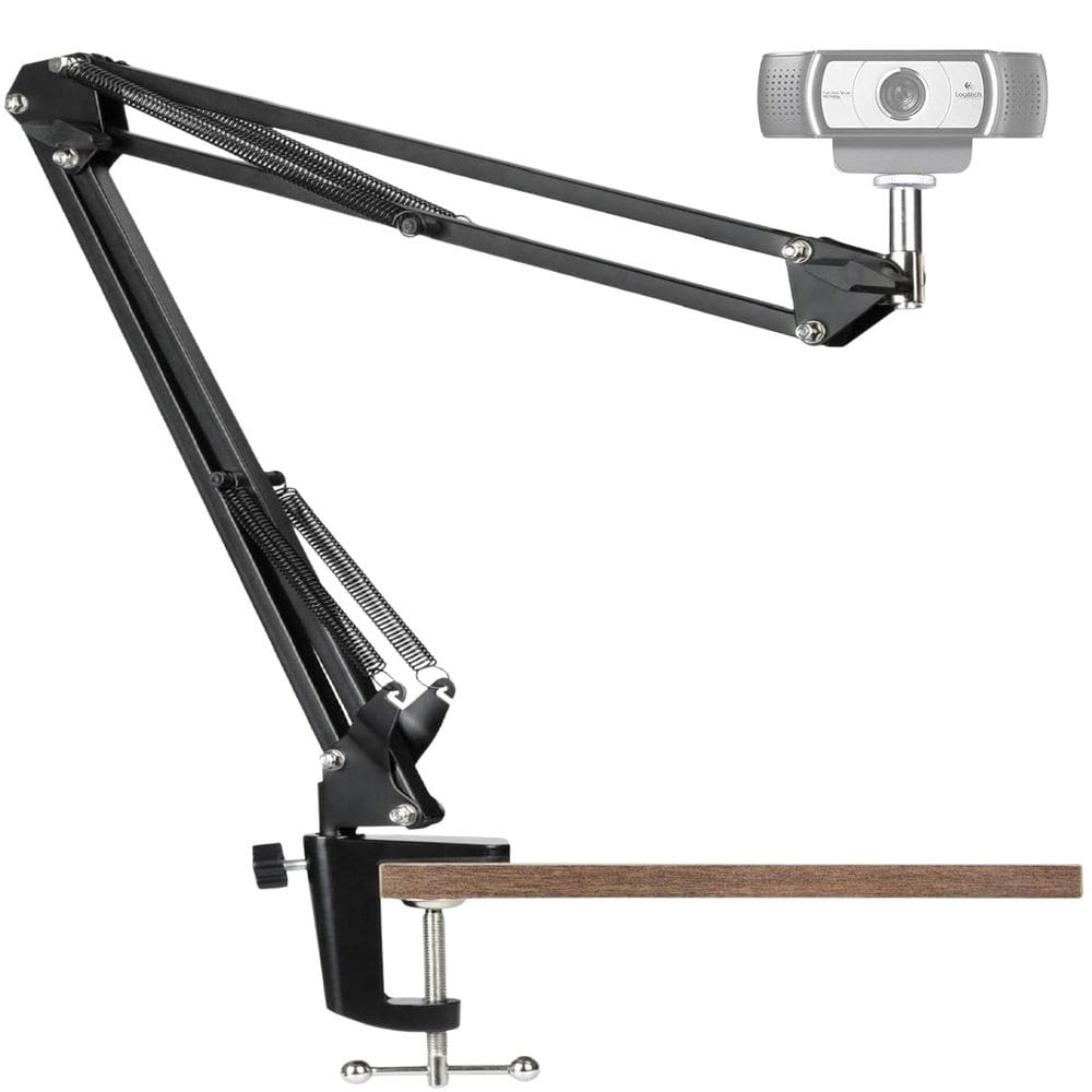 Braço pedestal articulado de mesa suporte webcam câmera 1/4