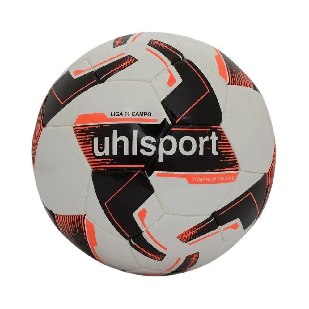 Bola Campo Uhlsport Liga 11 Preto/Branco/Salmão