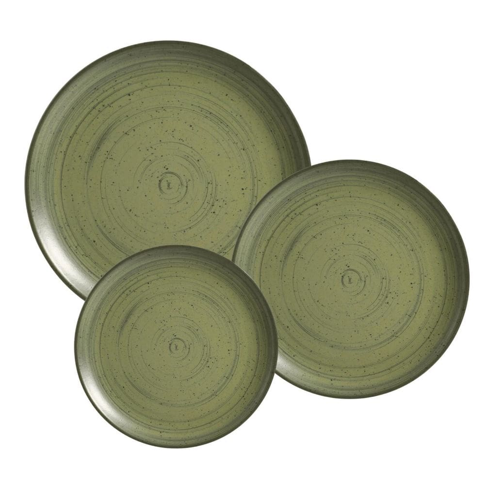 Jogo De Pratos Aparelho Jantar Kit 12 Pcs Kya Olive Alleanza