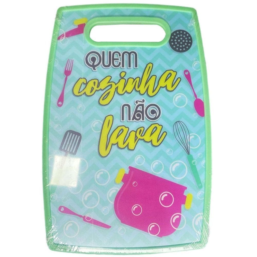 Tábua Corte Carne Legumes Plástico Reforçado Resistente 36Cm