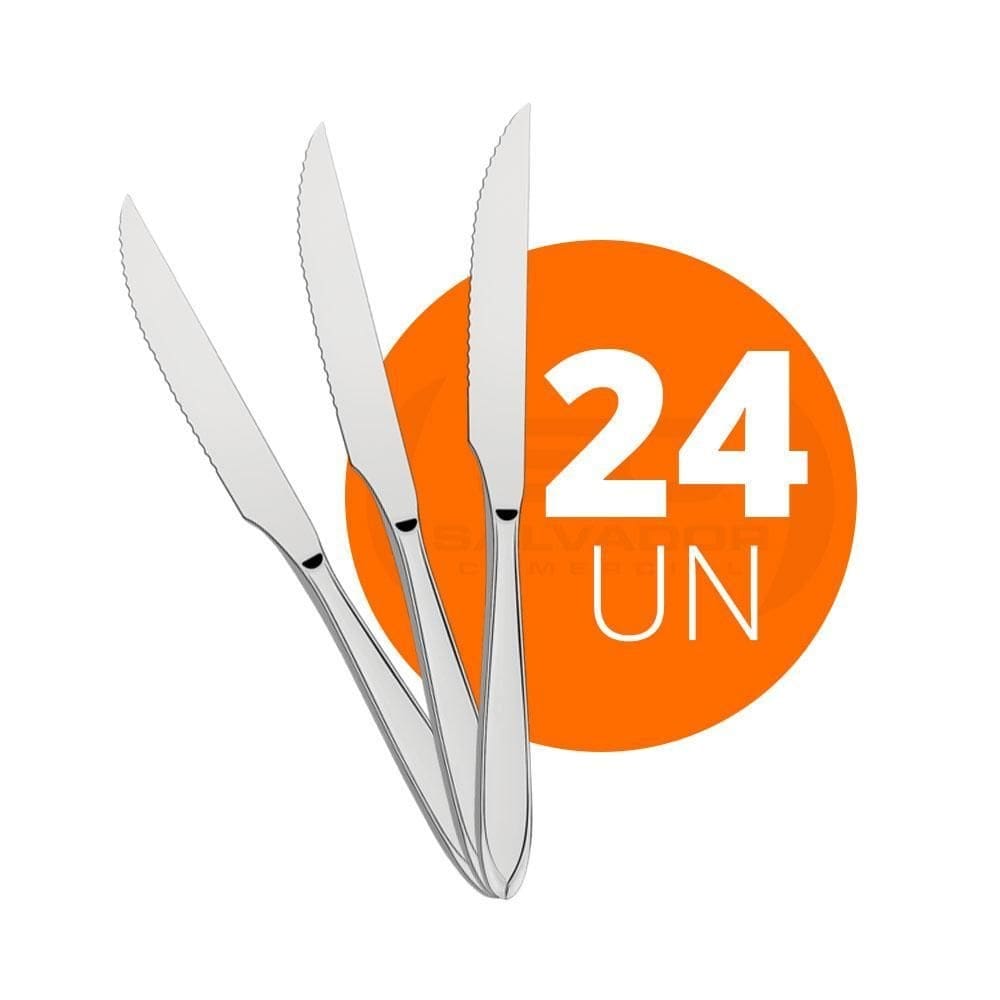 24 facas de churrasco luxo laguna aço inox fitop tramontina