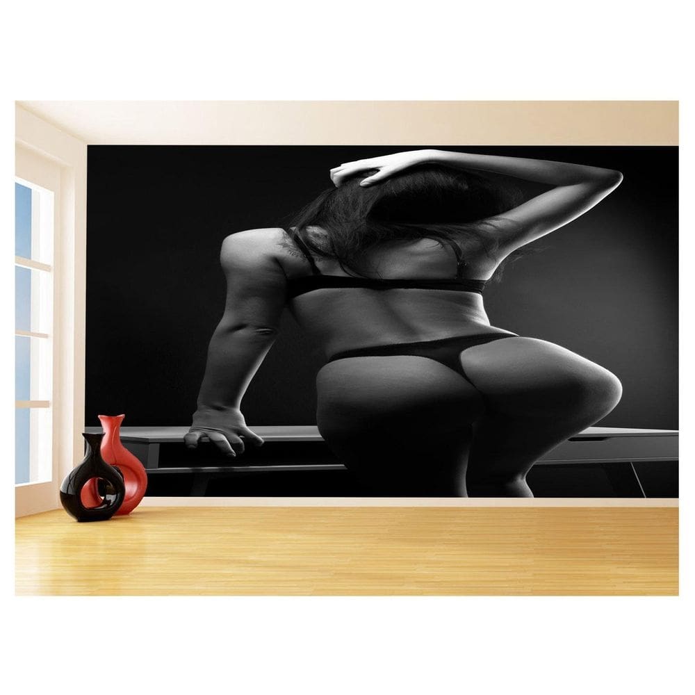 Papel De Parede 3D Arte Mulher Sexy Lingerie 3,5M Tra164