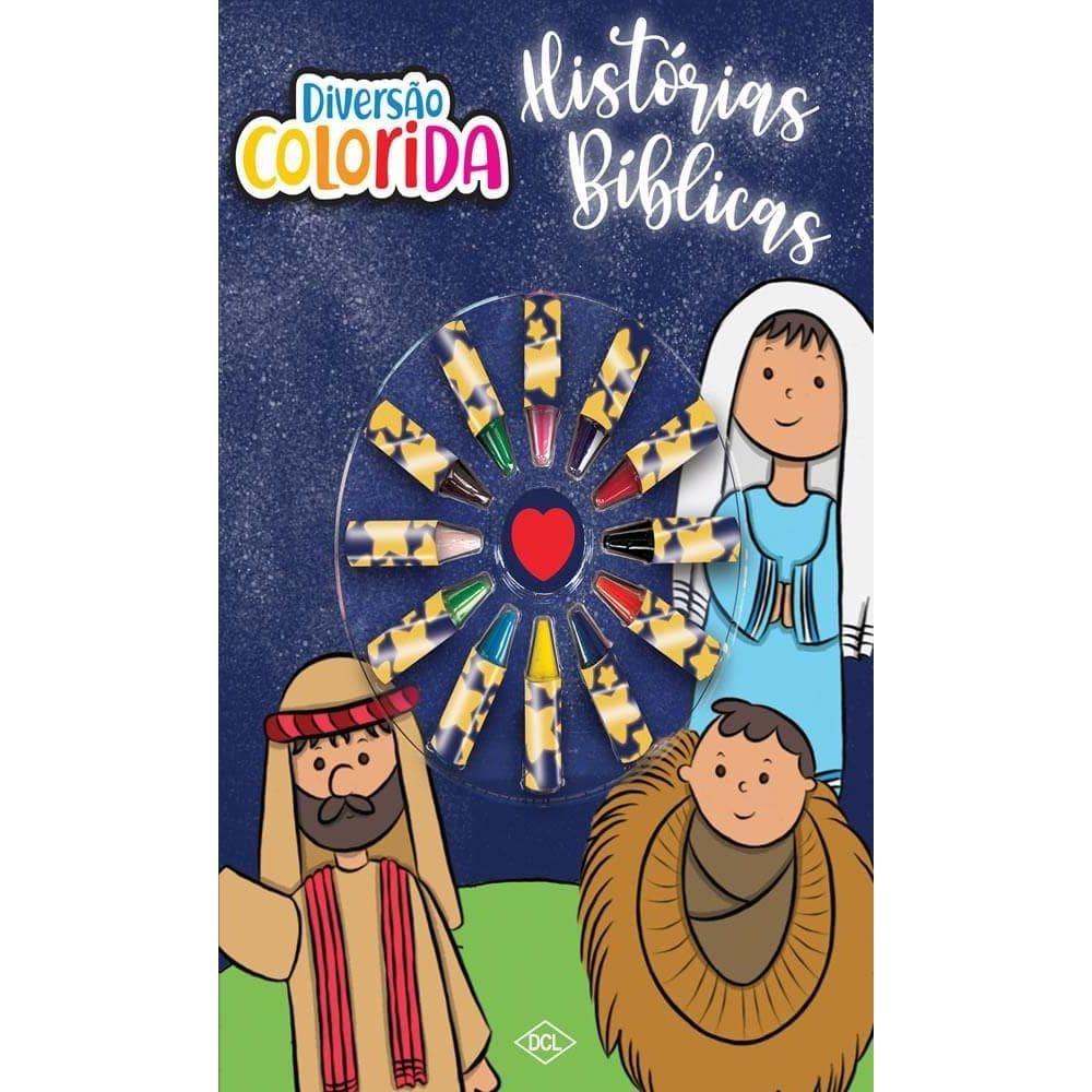 Histórias bíblicas para colorir - livro com gizes de cera