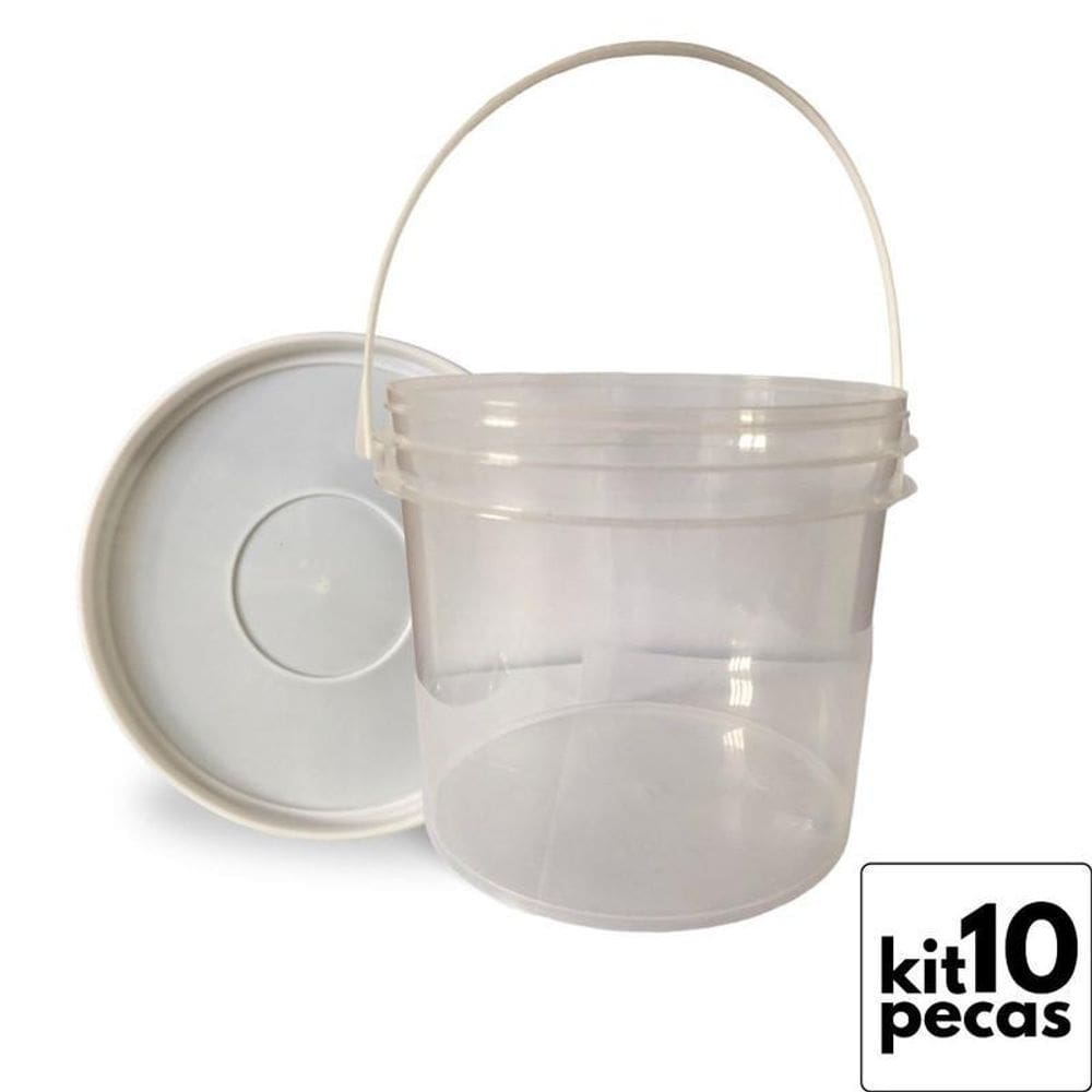 Pote p cachorro 2.2l transp 10 pçs