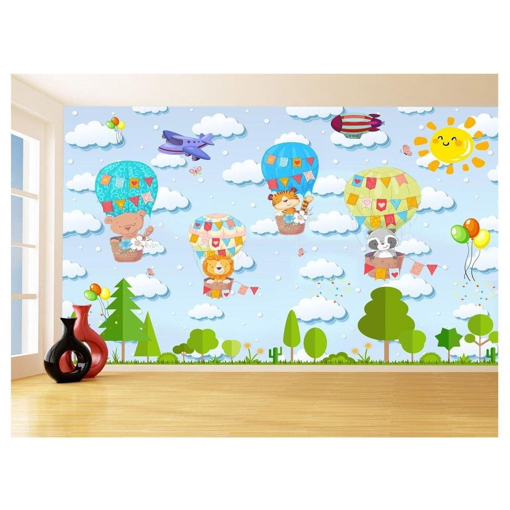 Papel De Parede 3D Infantil Bichinos Floresta 3,5M Azs367