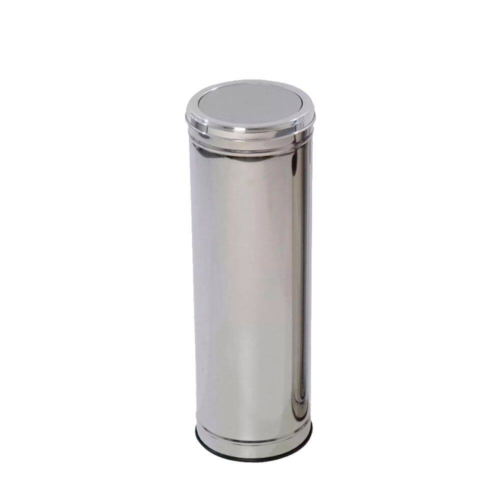 Lixeira aço inox com tampa meia  30 litros