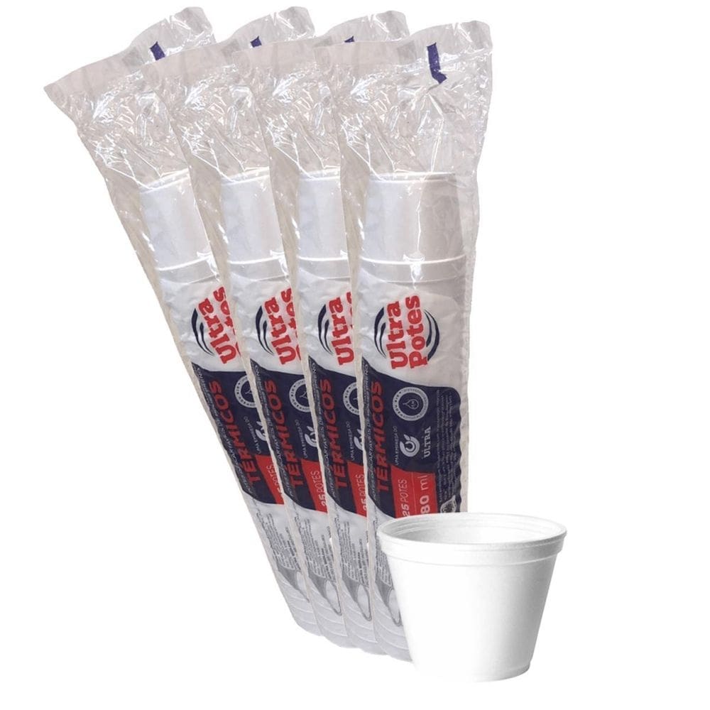 Pote Térmico De Isopor 480Ml Descartável C/100 Ultra