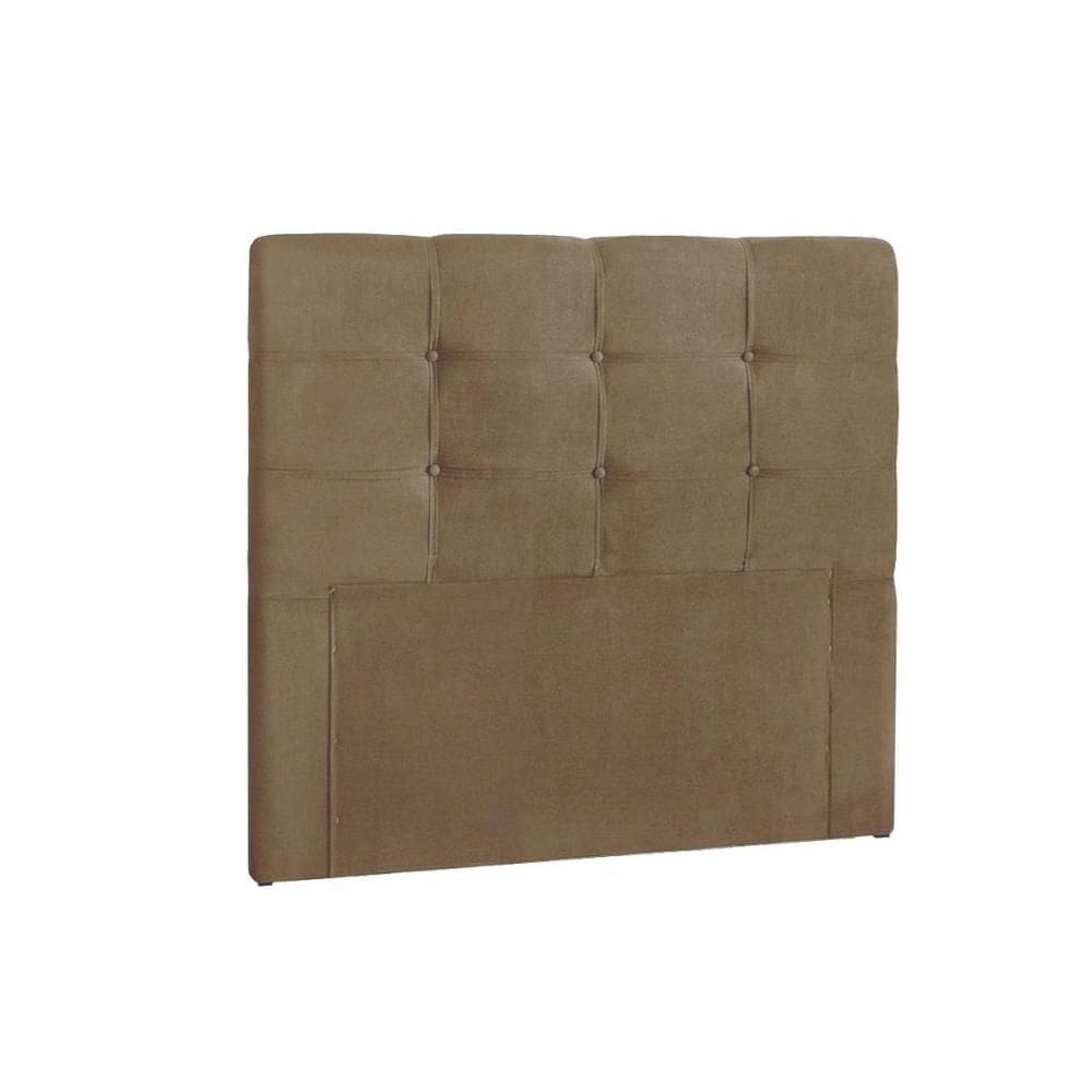 Cabeceira Cama Box Estofada Solteiro Solteiro Clean Plus Suede Marrom Taupe - Simbal