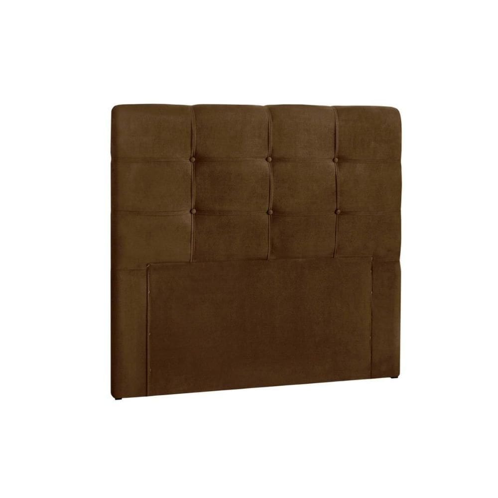 Cabeceira Cama Box Estofada Solteiro Solteiro Clean Plus Suede Marrom Chocolate - Simbal