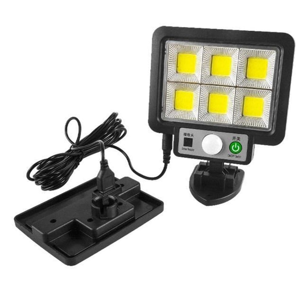 Luminária Refletor Solar Sensor Lançamento Com Controle