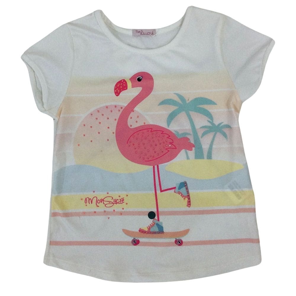 Blusa infantil fem Mon Sucrê off white