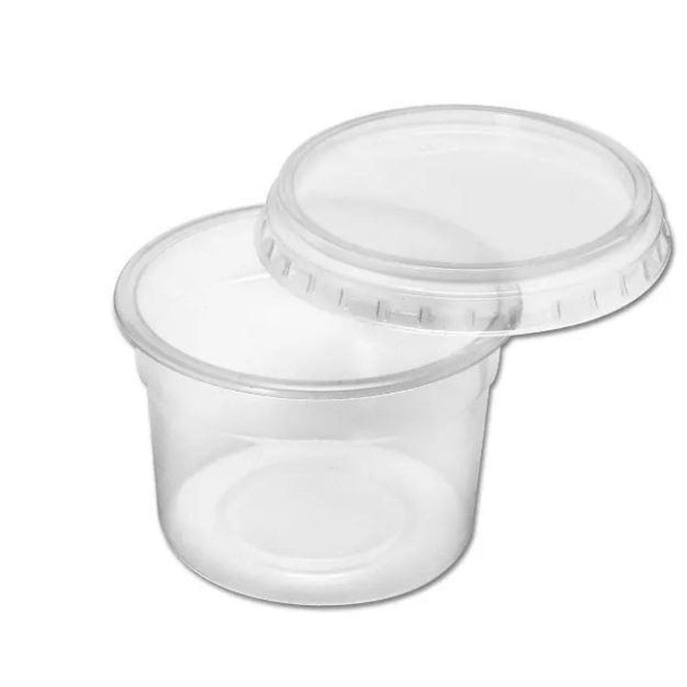 Pote Redondo 250ml - Plástico Descartável - BPA Free