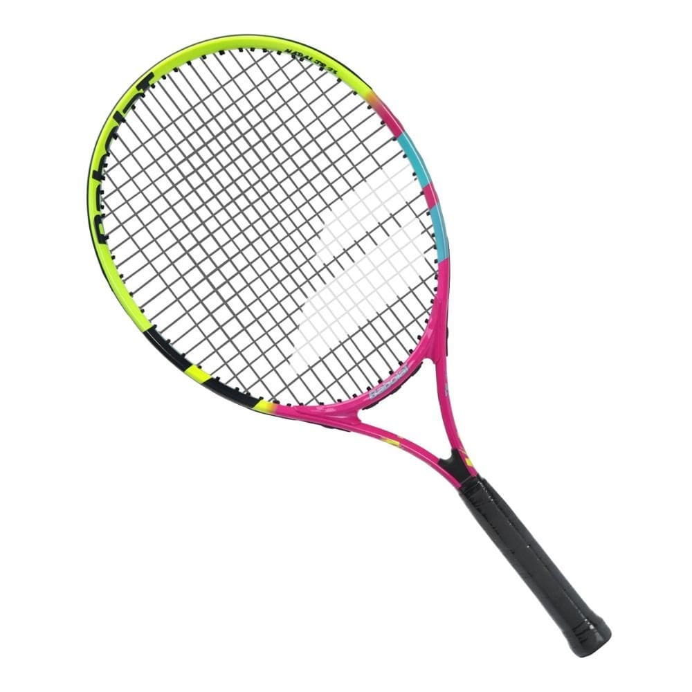 Raquete de Tênis Babolat Nadal JR 23 200g Azul Amarela e Rosa