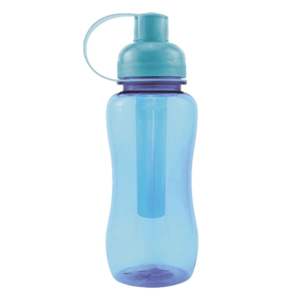 Garrafinha Squeeze 600ml com Porta Gelo Vg Plus Azul