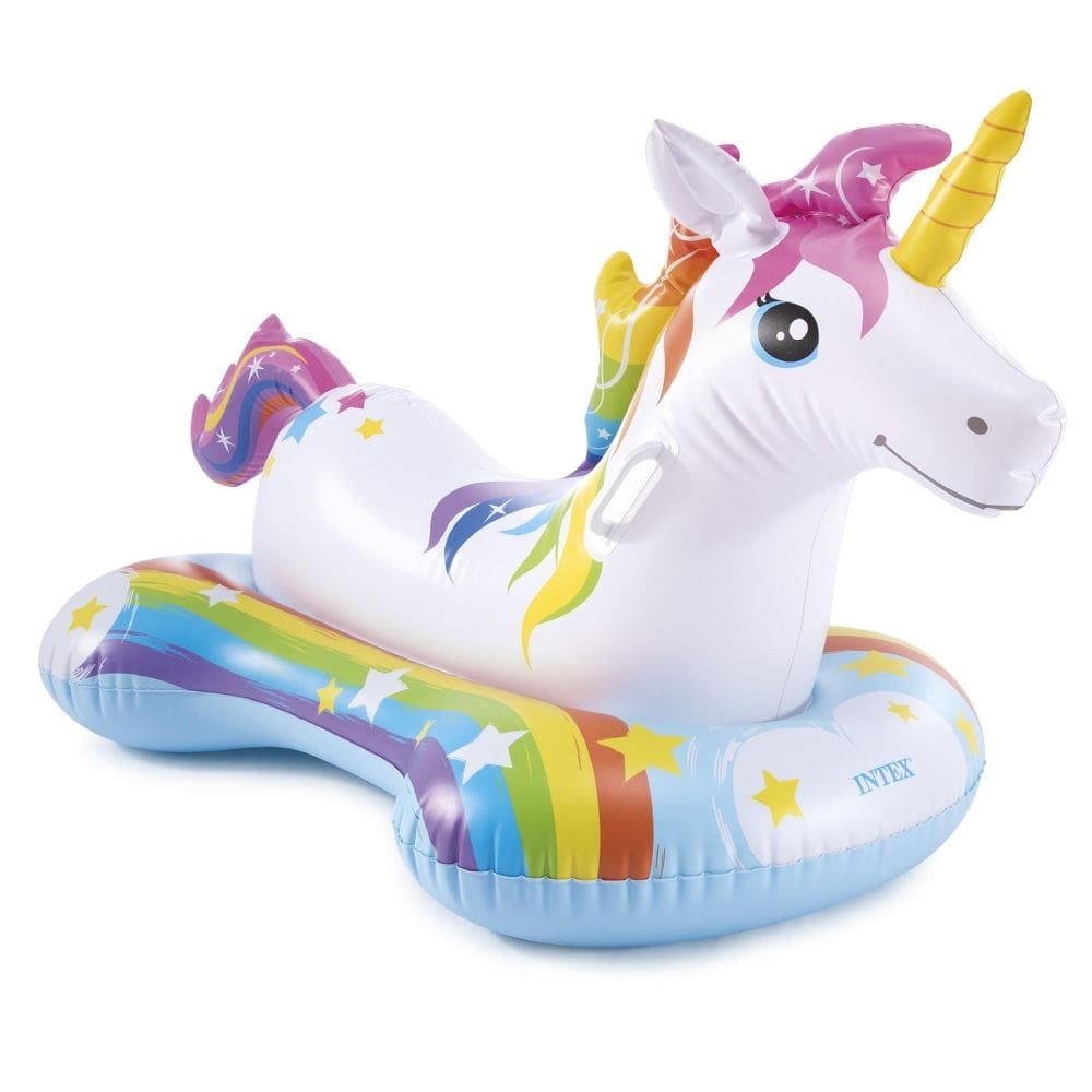 Bóia Bote Inflável Infantil Cavalinho Unicórnio 163cm - Intex