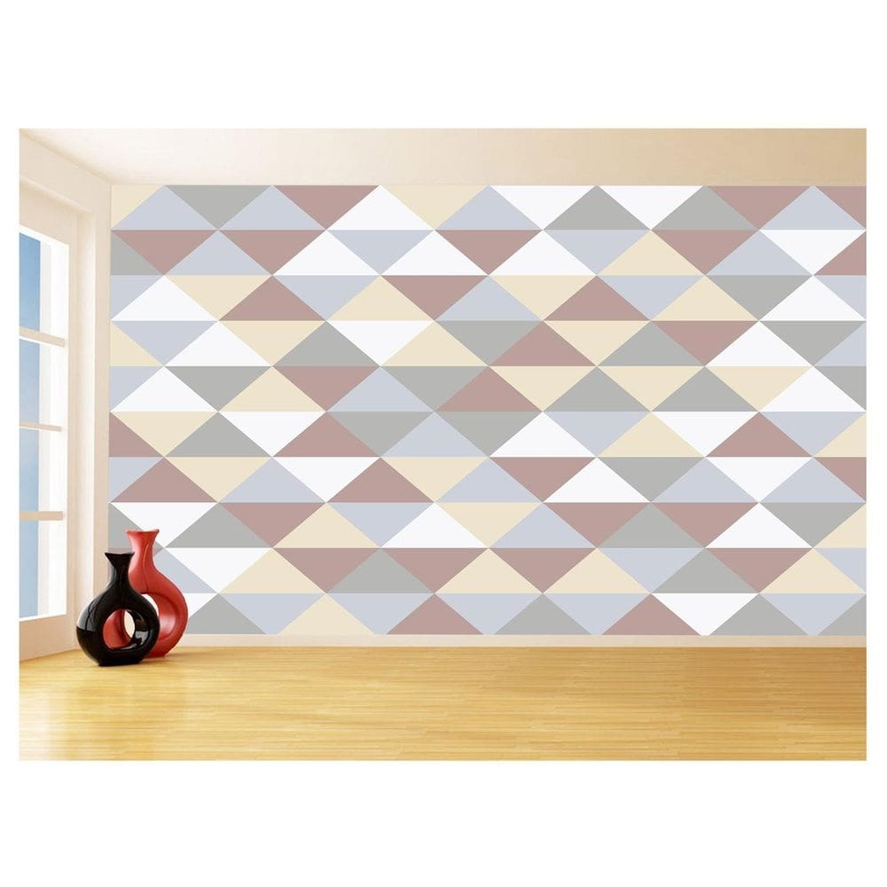 Papel De Parede Geométrico Triângulos Abstrato 3,5M Gmt41