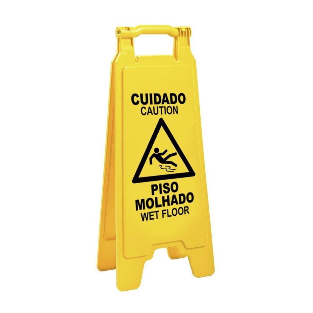 Placa sinalizadora piso molhado kit c/4
