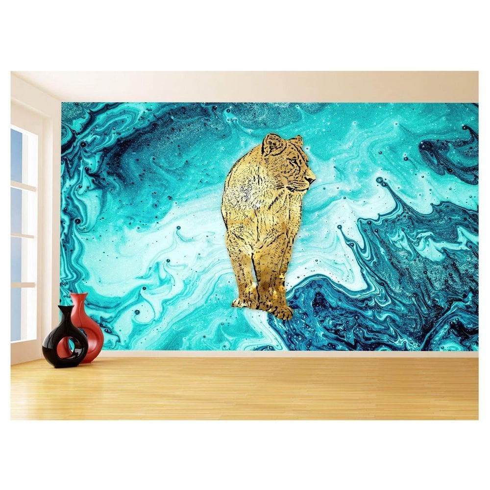 Papel De Parede Animais Pop Art Leoa Colorido 3,5M Pxa442