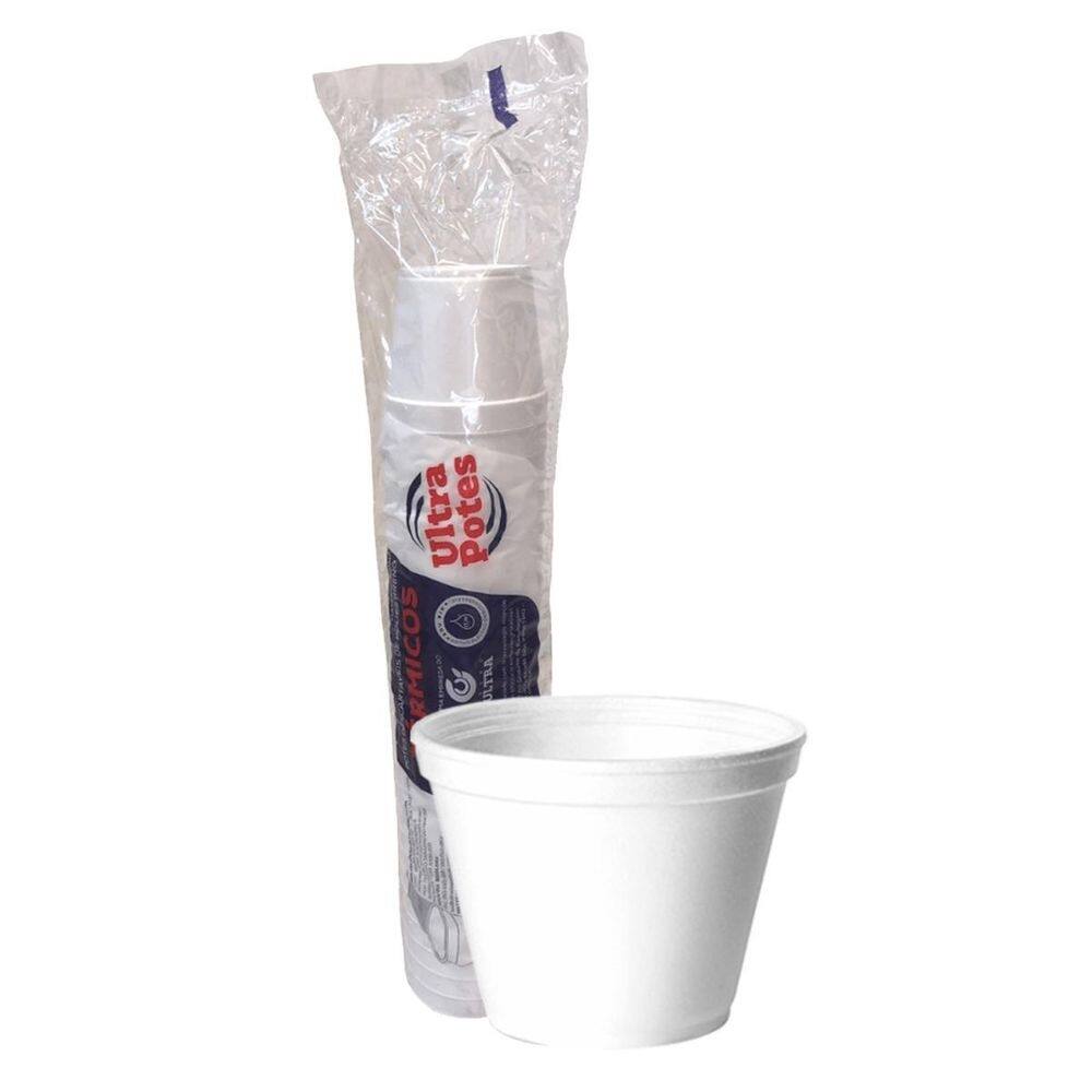 Pote Térmico De Isopor 480Ml Descartável C/200 Ultra