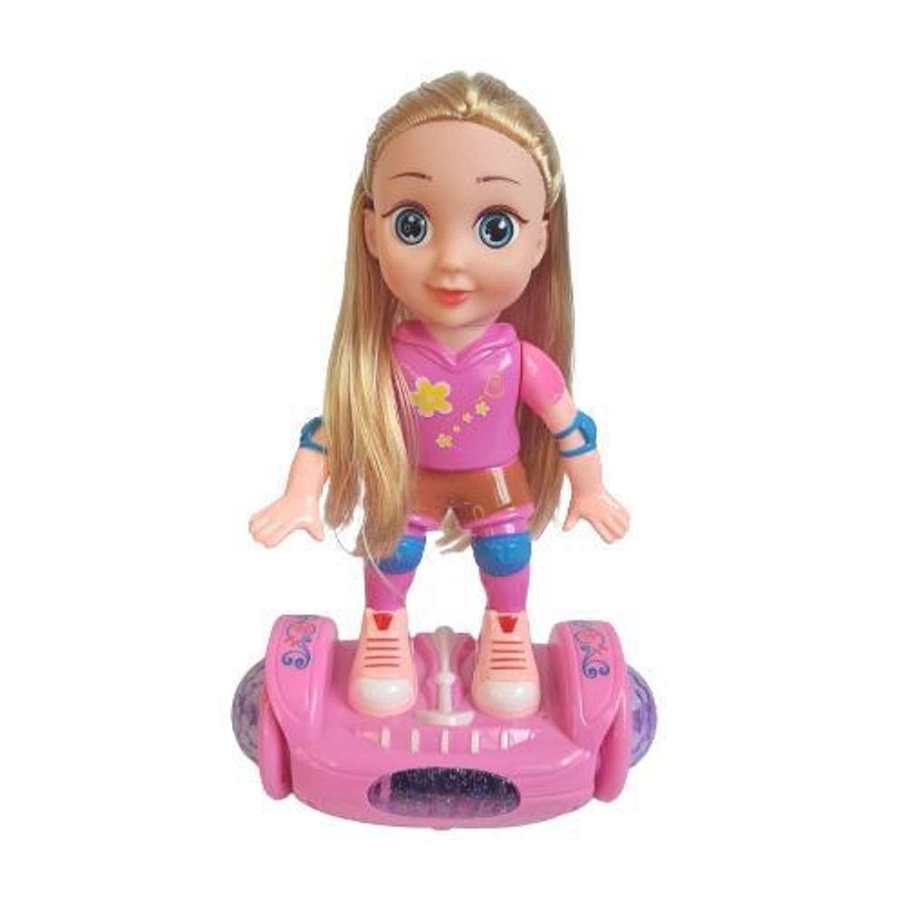 Boneca No Hoverboard Skate Elétrico E Melodia