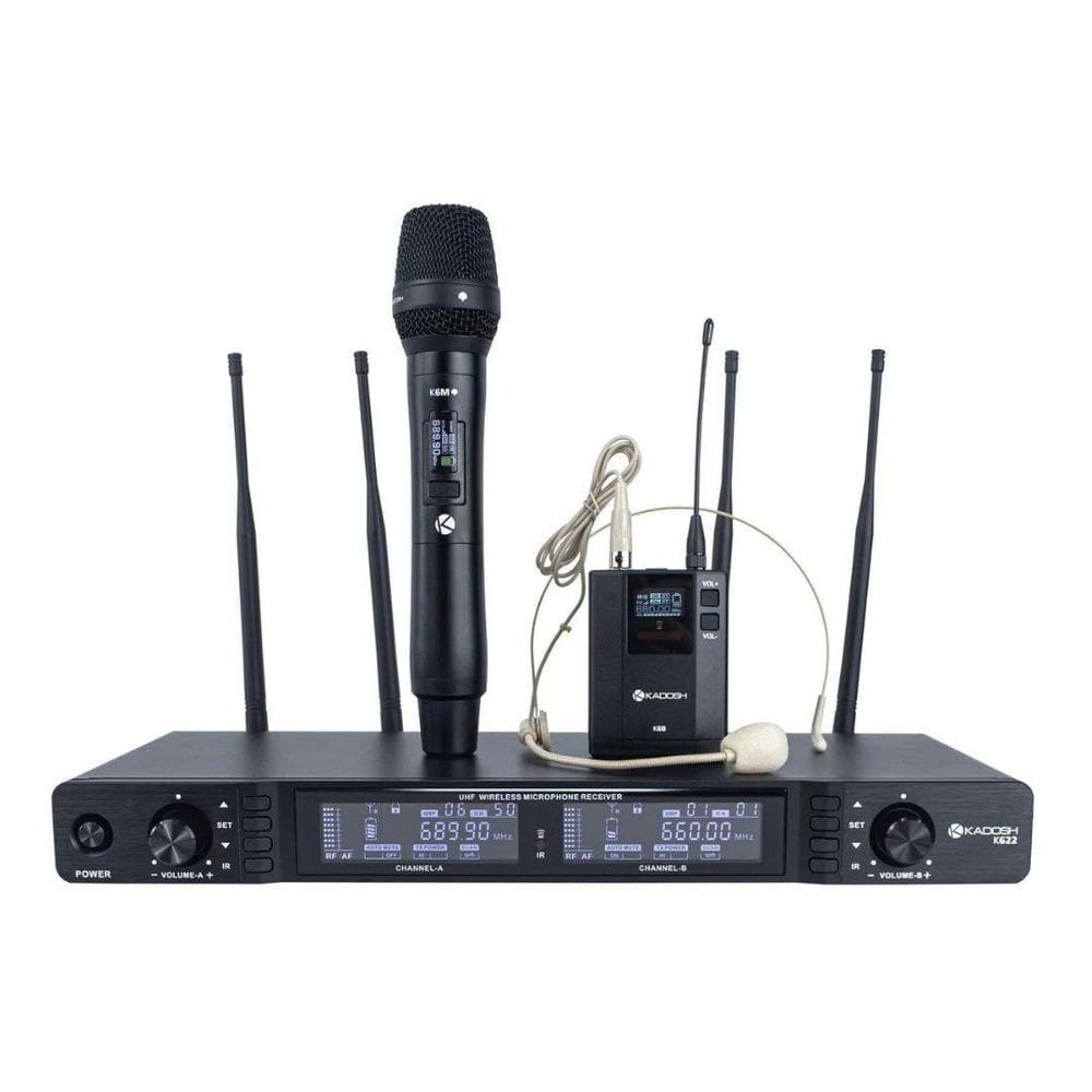 Microfone Kadosh K 622C UHF - Criptografia e Modulação por Chave PLL