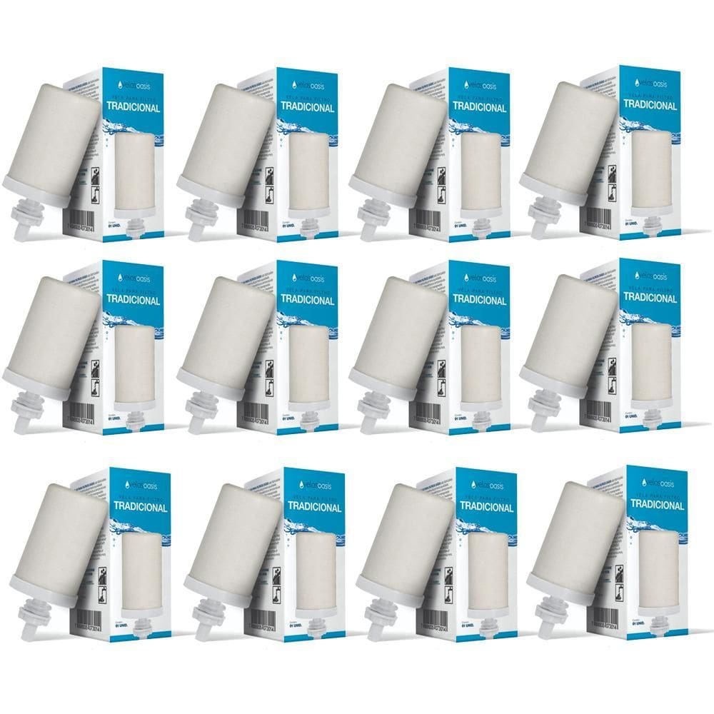 Kit 12 Velas Tradicional Para Filtro De Barro Oasis Refil