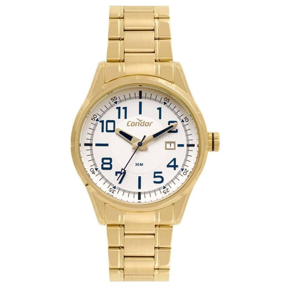 Relógio Condor Masculino Ref: Copc32Bl/4K Casual Dourado