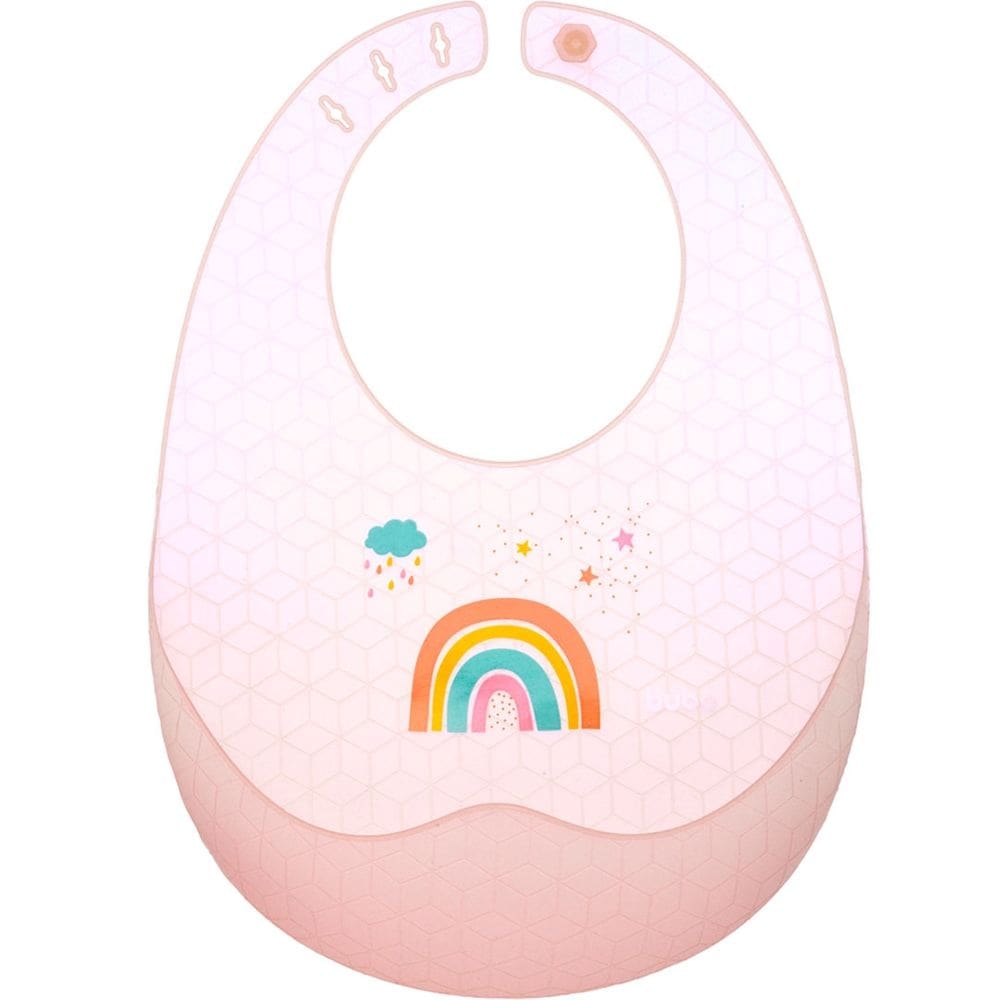 Babador de Silicone Pega Migalhas Com Case Arco-íris - Buba
