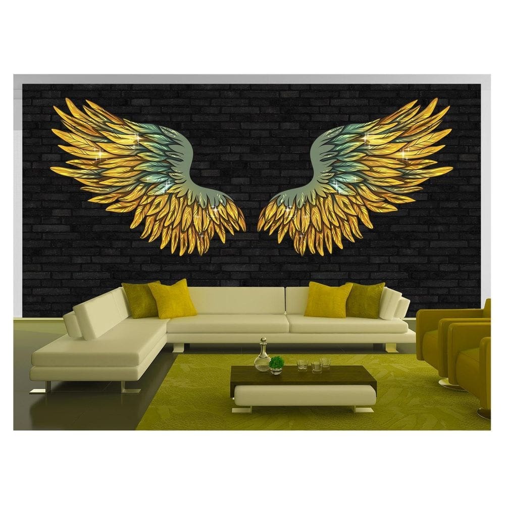 Papel De Parede 3D Arte Asas Selfie Insta Cores 3,5M Tra437