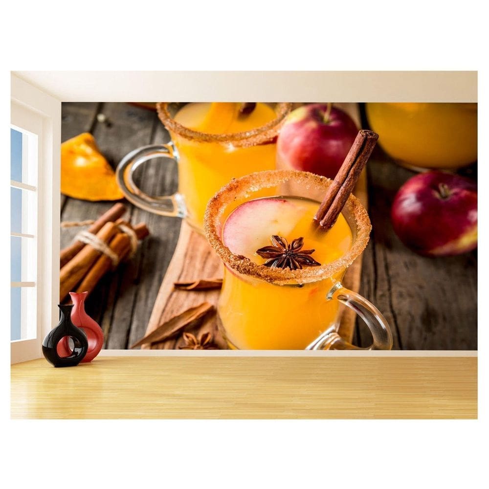 Papel De Parede 3D Bebidas Aperitivos Drink Copo 3,5M Al265