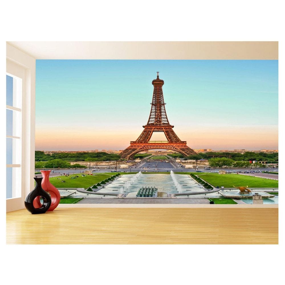 Papel De Parede Paris Torre Eiffel Sol Nuvens 3,5M Ncd305